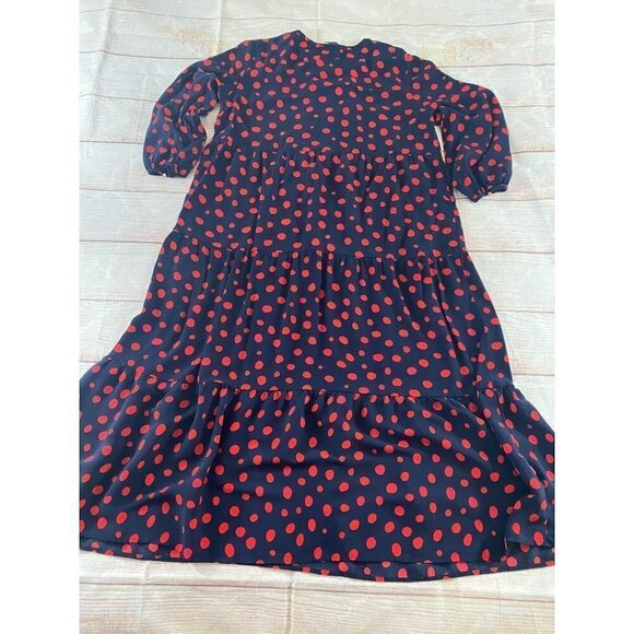 Loft Women's Dotted Tiered Midi Dress - Large - Picture 12 of 13